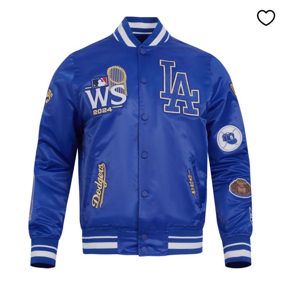 MLB LOS ANGELES DODGERS WORLD SERIES 2024 MEN'S RIB SATIN JACKET - Picture 1 of 4